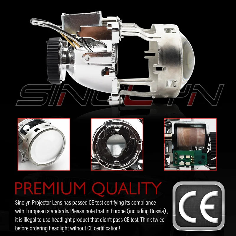 XenonTech™ - Bi Xenon Projector Lenses for BMW E46 M3, Audi A4, and Benz Models