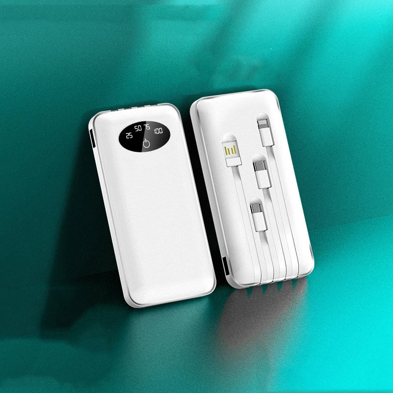 ChargeGo™ - Ultra-Portable 20000mAh Power Bank with Built-in Cable