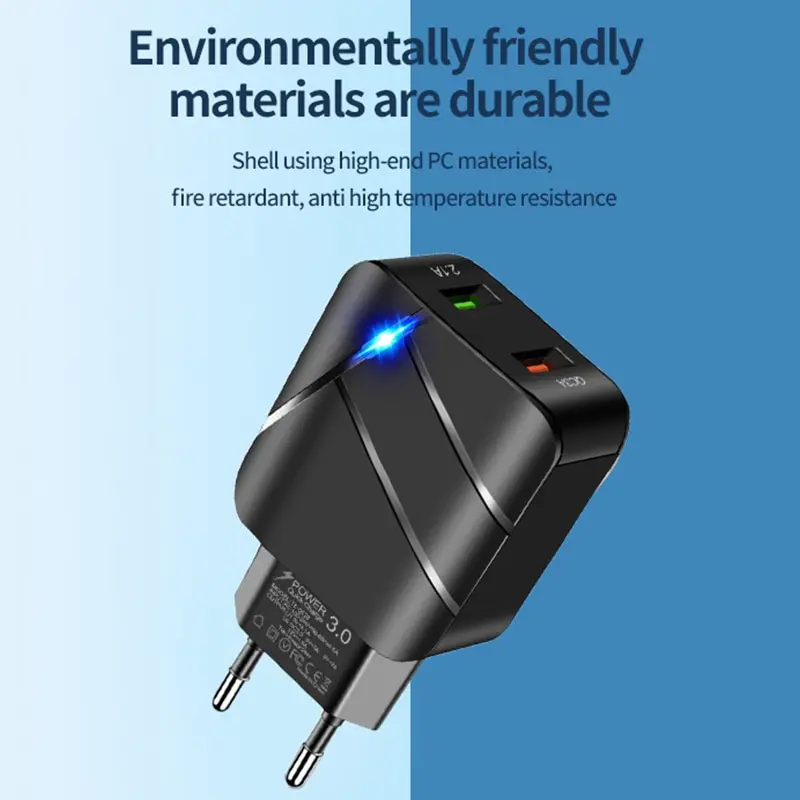 ChargeMax™ - Universal Dual USB Phone Charger Adapter with QC 3.0